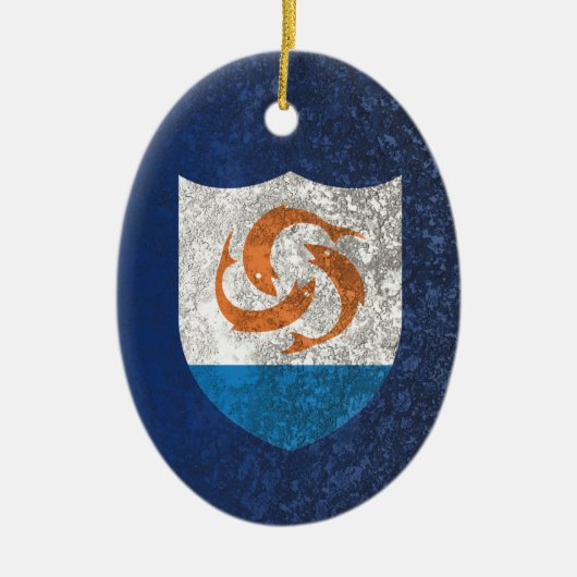 Anguilla Keramik Ornament (Vorne)