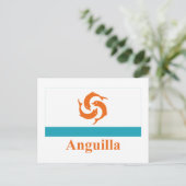 Anguilla Local Flag mit Name Postkarte (Stehend Vorderseite)