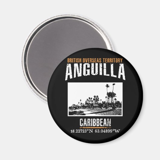 Anguilla Magnet (Vorderseite/Rückseite)