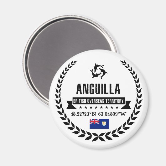 Anguilla Magnet (Vorderseite/Rückseite)