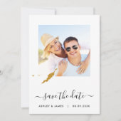 Anguilla Map Foto Wedding Save the Date Card (Vorderseite)
