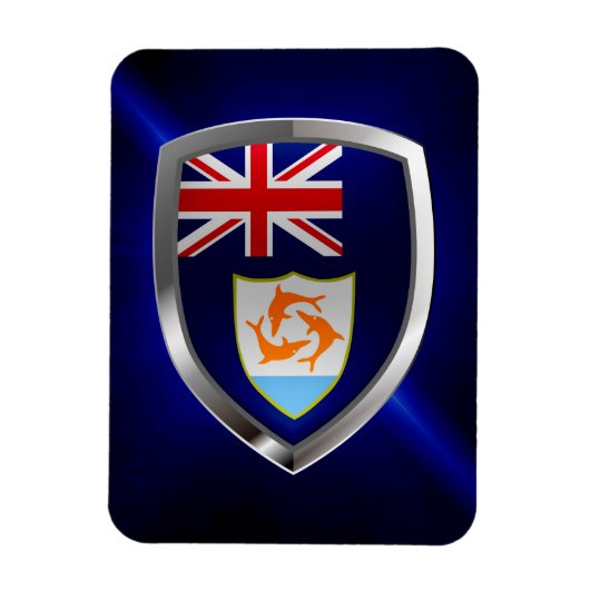 Anguilla Mettalic Emblem Magnet (Vertikal)