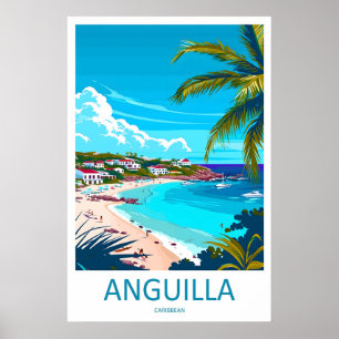 Anguilla National Poster Park Vintage-Ski-Reise