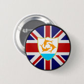 Anguilla-Qualität Flaggen-Kreis Button (Vorne & Hinten)