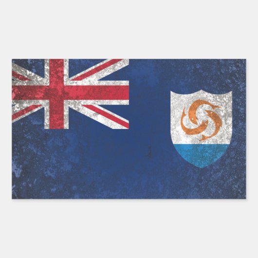 Anguilla Rechteckiger Aufkleber (Vorderseite)