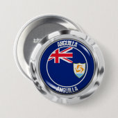 Anguilla Round Emblem Button (Vorne & Hinten)