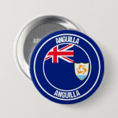 Anguilla Round Emblem Button (Vorne & Hinten)