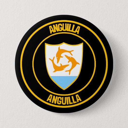 Anguilla Round Emblem Button (Vorderseite)