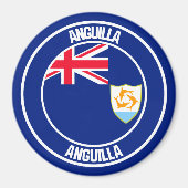 Anguilla Round Emblem Magnet (Vorne)