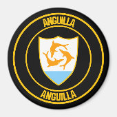 Anguilla Round Emblem Magnet (Vorne)