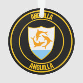Anguilla Round Emblem Ornament (Rückseite)