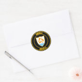 Anguilla Round Emblem Runder Aufkleber (Umschlag)