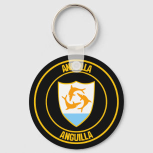 Anguilla Round Emblem Schlüsselanhänger