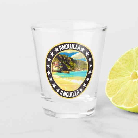 Anguilla Schnapsglas (Vorderseite)