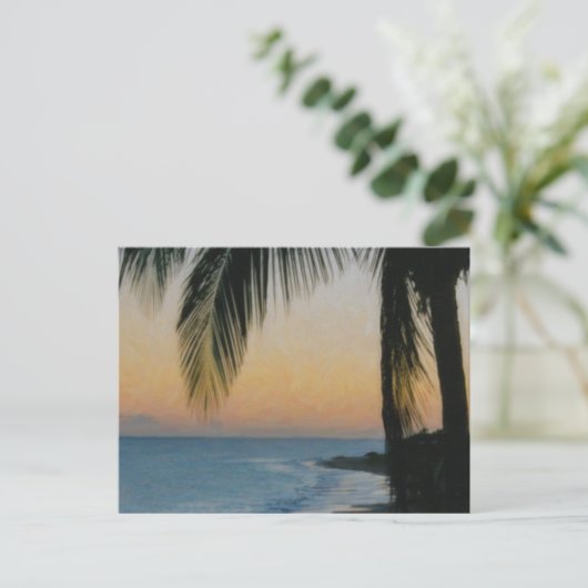 Anguilla Sunset Postkarte (Stehend Vorderseite)