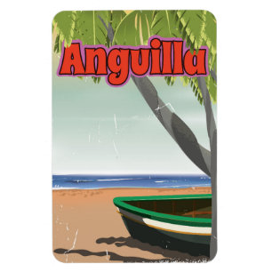 Anguilla Vintage Reiseplakat. Magnet