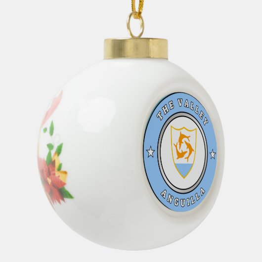 Anguilla-Wappen Keramik Kugel-Ornament (Links)