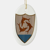 Anguilla-Wappen Keramikornament (Rechts)