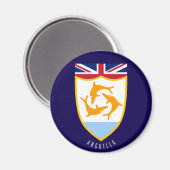 Anguilla-Wappen Magnet (Vorderseite/Rückseite)