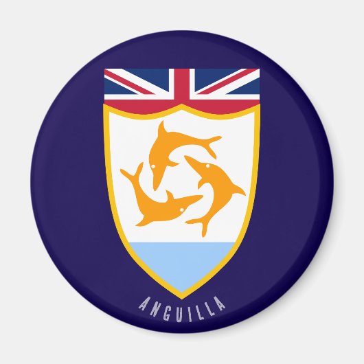 Anguilla-Wappen Magnet (Vorne)