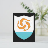 Anguilla-Wappen Postkarte (Stehend Vorderseite)