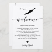 Anguilla Wedding Welcome Letter & Itinerary Card Programm (Vorne/Hinten)