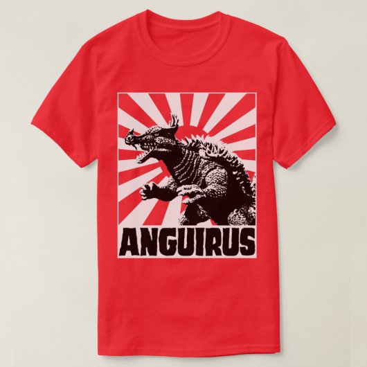 ANGUIRUS Steigende Sonne für rote T-Shirts (Design vorne)
