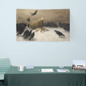 Anguisch: Schafe mit einem toten Lamm Banner (Messeveranstaltung)