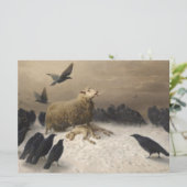 Anguisch: Schafe mit einem toten Lamm Karte (Stehend Vorderseite)