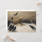 Anguisch: Schafe mit einem toten Lamm Karte (Vorderseite/Rückseite Beispiel)