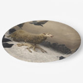 Anguisch: Schafe mit einem toten Lamm Pappteller (Schrägansicht)