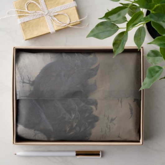 Anguisch: Schafe mit einem toten Lamm Seidenpapier (Geschenk)