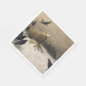 Anguisch: Schafe mit einem toten Lamm Serviette (Ecke)