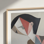 Angular abstract portrait using blush poster