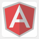 Angular JS Quadratischer Aufkleber (Vorderseite)
