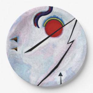 Angular Line, abstrakte Kunst von Kandinsky, Pappteller