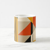 Angular Teal Orange Geometric Modernist Abstract Kaffeetasse (Mittel)