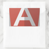 AngularJS Shield Logo Rechteckiger Aufkleber (Tasche)