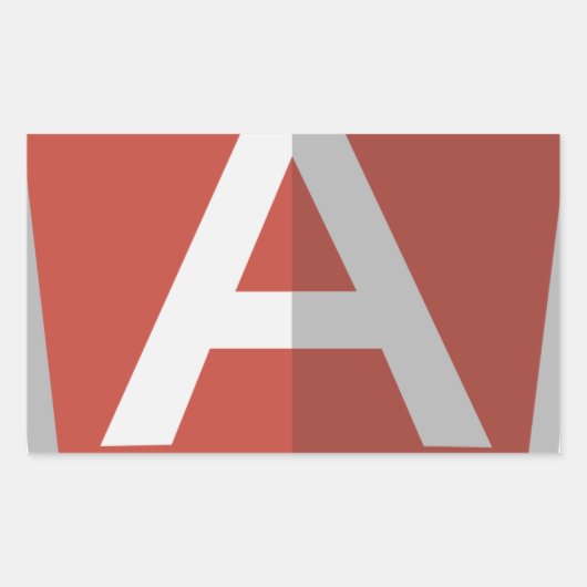 AngularJS Shield Logo Rechteckiger Aufkleber (Vorderseite)