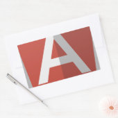 AngularJS Shield Logo Rechteckiger Aufkleber (Umschlag)