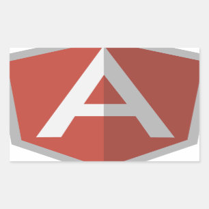 AngularJS Shield Logo Rechteckiger Aufkleber