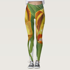 Anguloa Ruckerii Sanguine Lindenia Orchid Leggings
