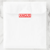 Angus-Briefmarke Runder Aufkleber (Tasche)