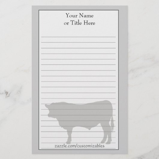 Angus Bull Stationery Briefpapier (Vorderseite)