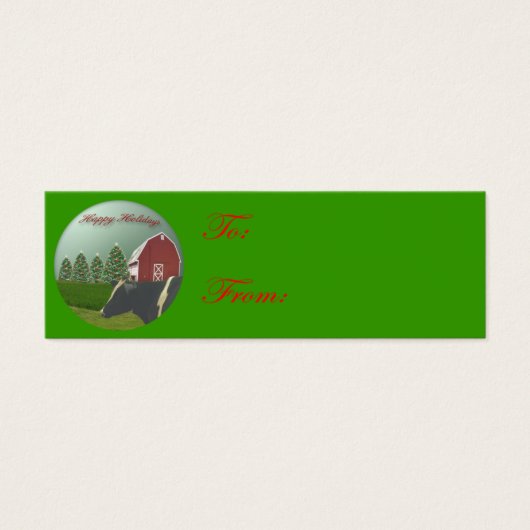 Angus Christmas Tag Card (Vorderseite)