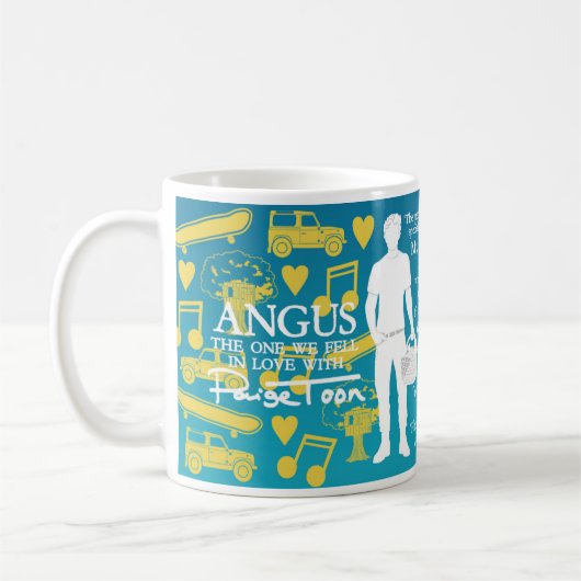 Angus - "Das, mit dem wir in Liebe sind" zitiert T Kaffeetasse (Links)