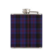 Angus District Clan Tartan Kariertes Muster Flachmann (Rückseite)
