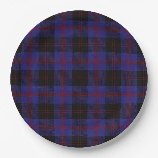 Angus District Tartan Pappteller (Vorderseite)
