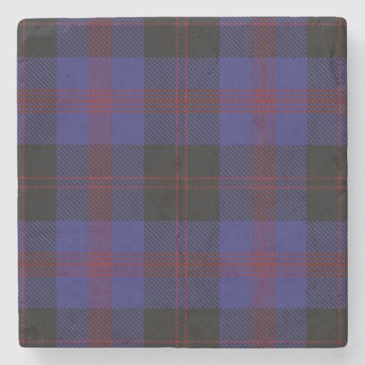 Angus District Tartan Steinuntersetzer (Vorderseite)