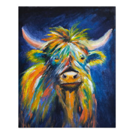 Angus Highland Cow Fotodruck